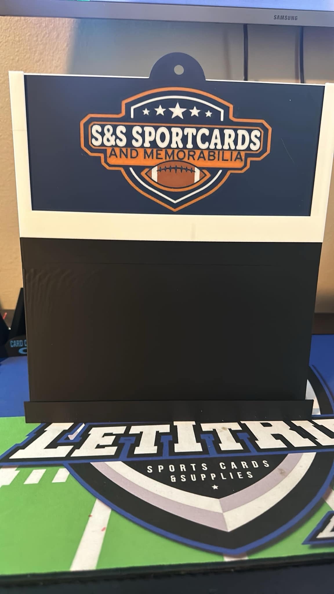 3D Printed Stadium Card Display System with Logo Plate
