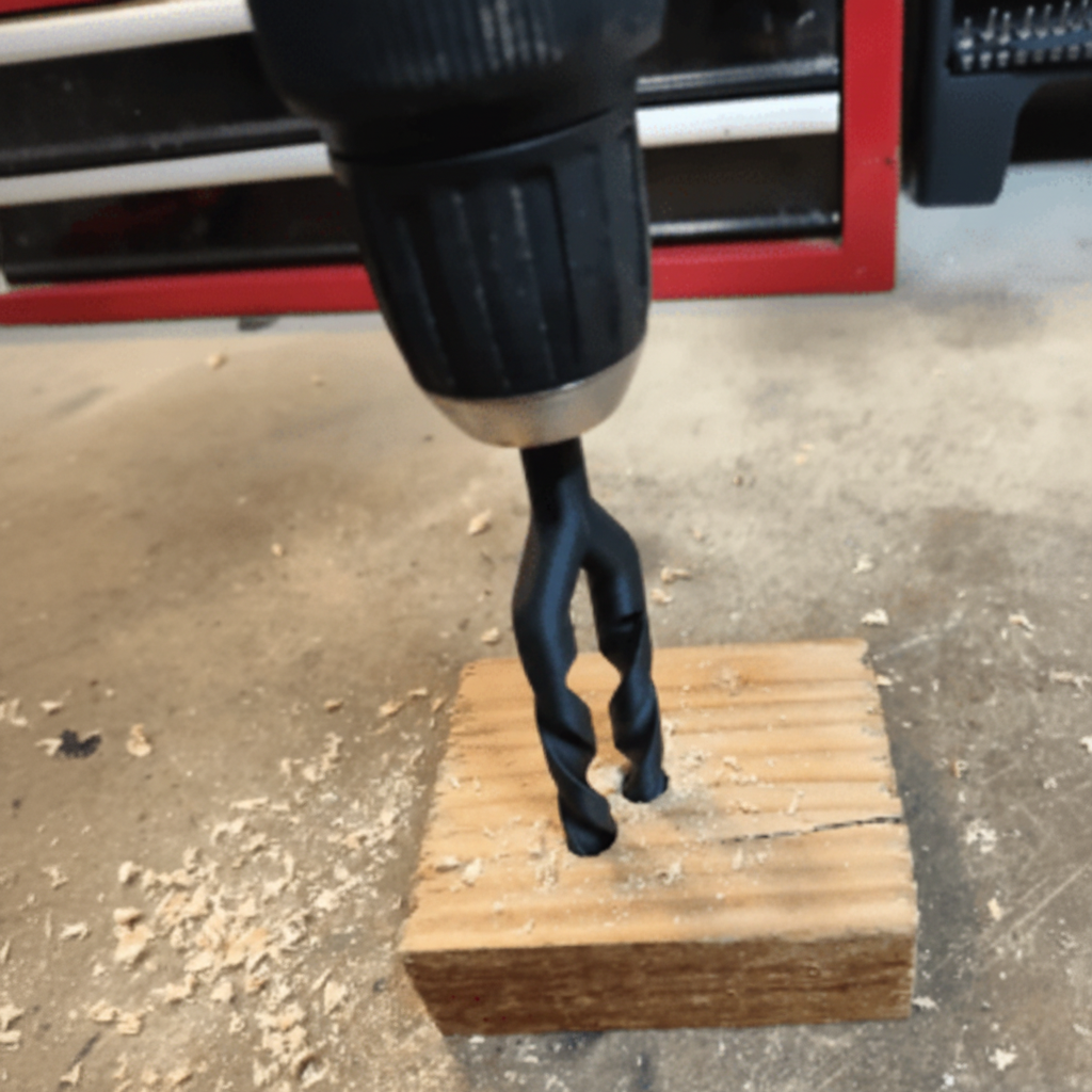 Double Drill Bit Desk Toy 3D Printed Funny Collectible