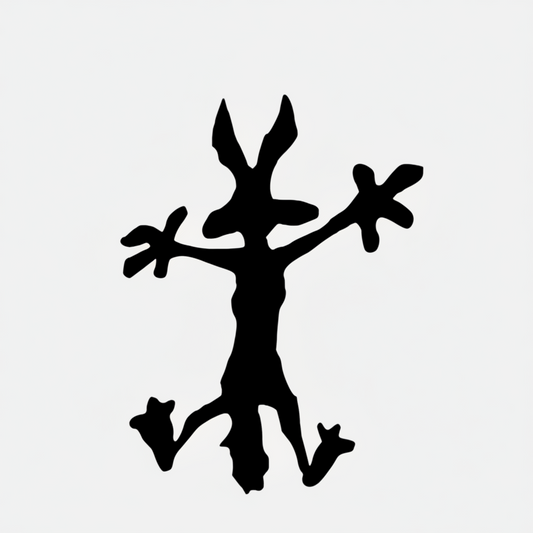 Wile E Coyote Fender Dent Vinyl Decal Waterproof Car Sticker