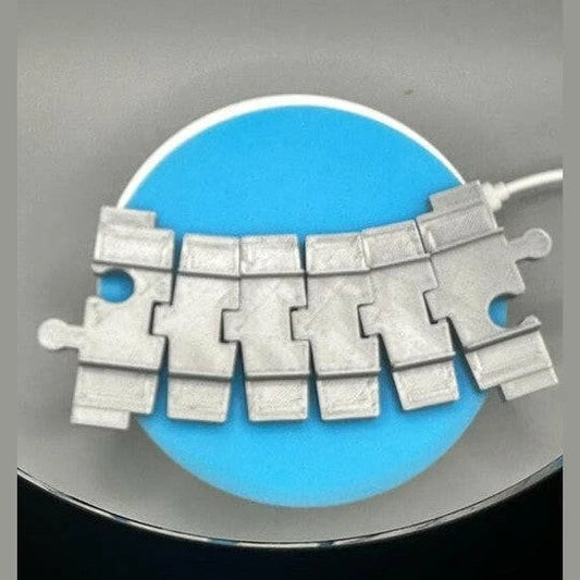 3D Printed Lego Duplo Railroad flexible track (1 PCS) gray
