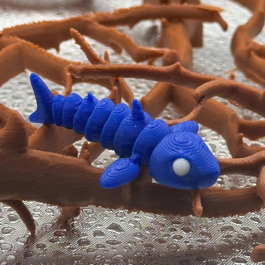 3D Printed Articulated Baby Print-A-Pal Blue Fish - Reel it on in!