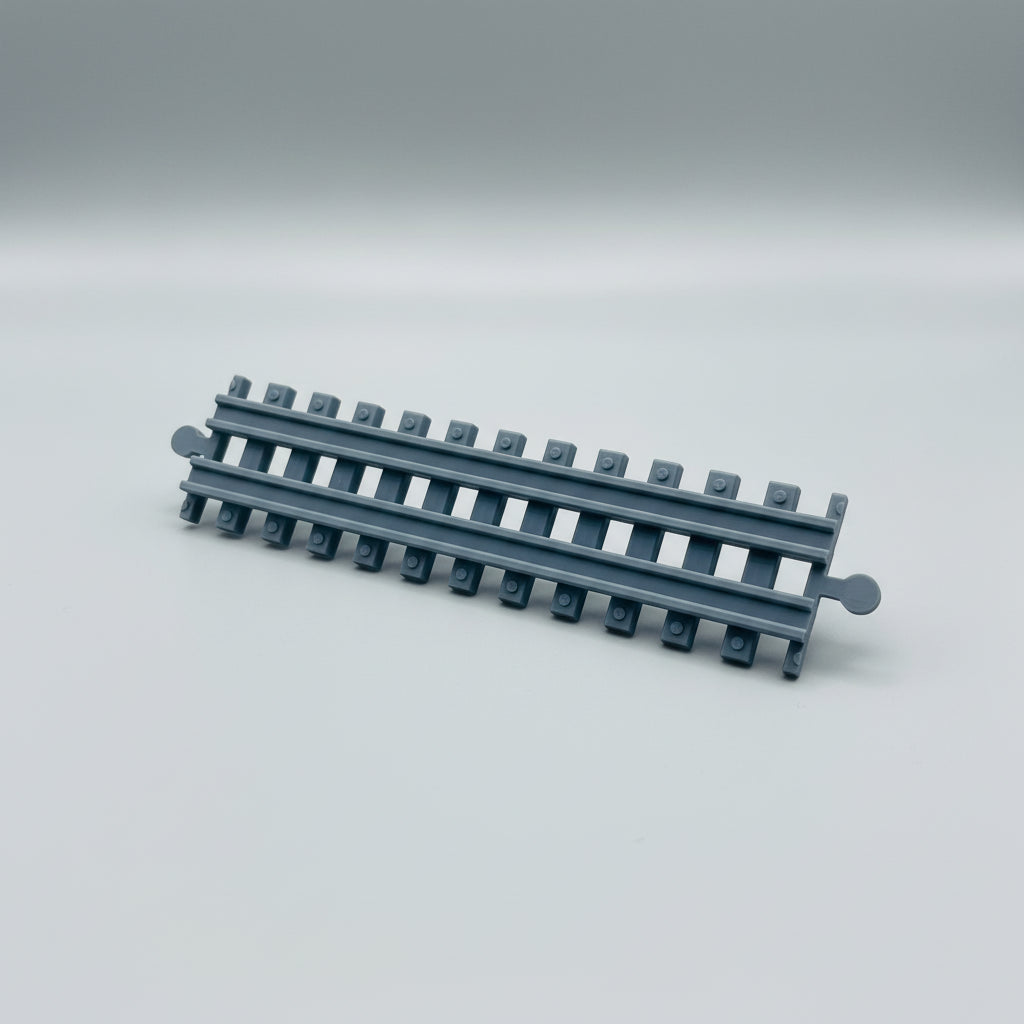 Small blue metal rack on a textured metallic surface