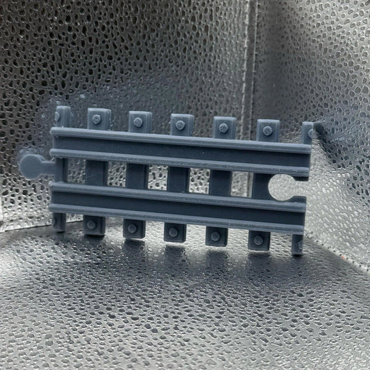 3D Printed Tiny Train Track Straight Female to Male 120 mm