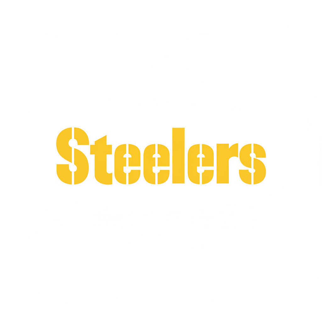 Black 'Steelers' text on a white background