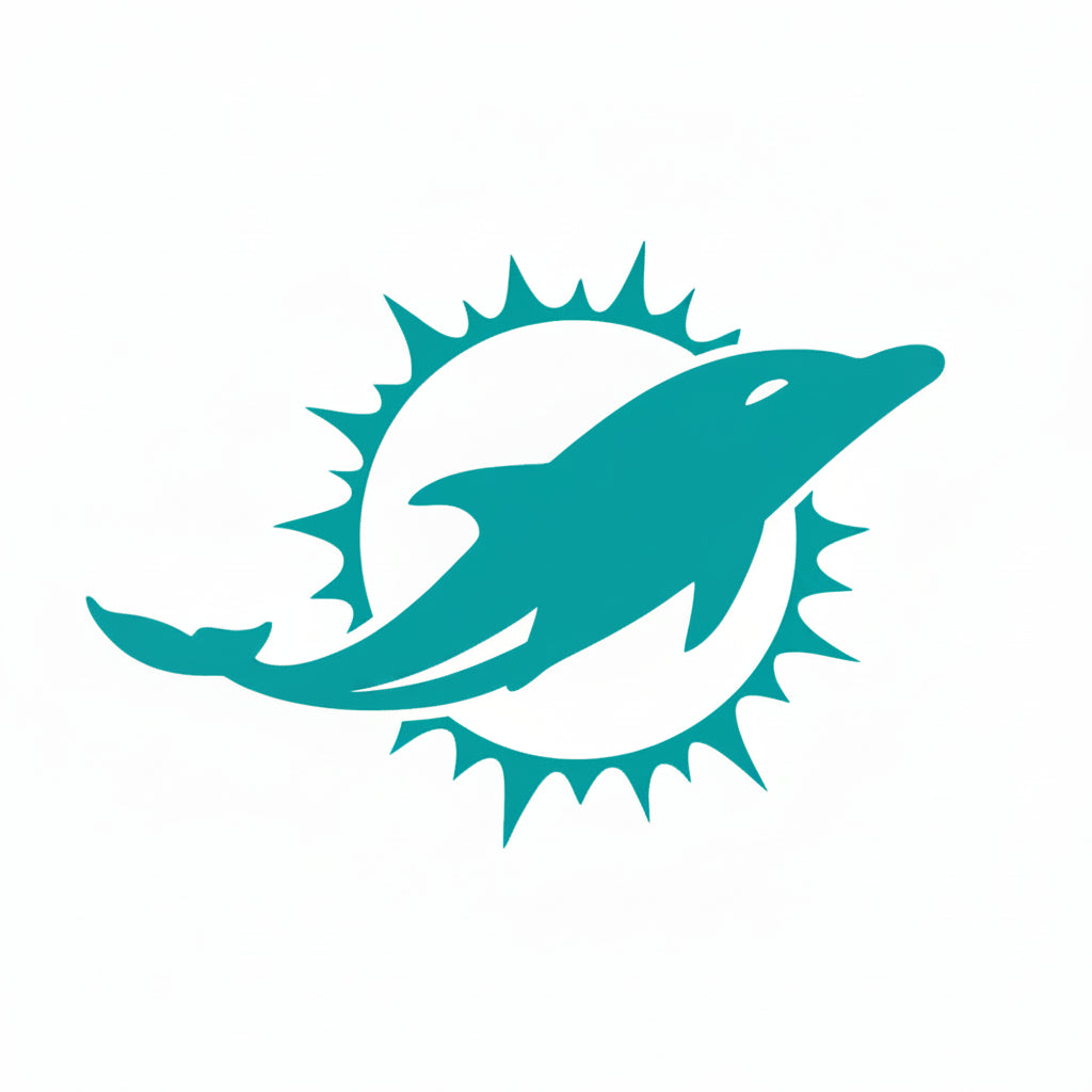 Miami Dolphins Vinyl Decal | Waterproof Car Sticker