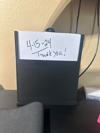 3D Printed Stadium Card Display System with Logo Plate