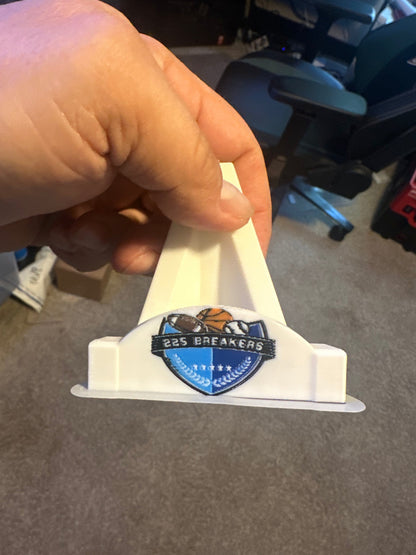 3D Printed Bleacher Card Display System / 8 Removable LOGO card stands / LOGO Light Box