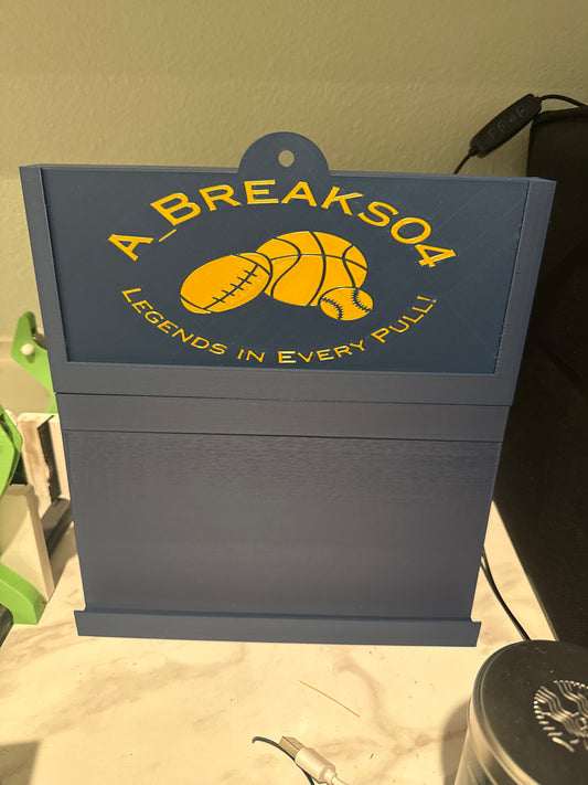 3D Printed Stadium Card Display System with Logo Plate