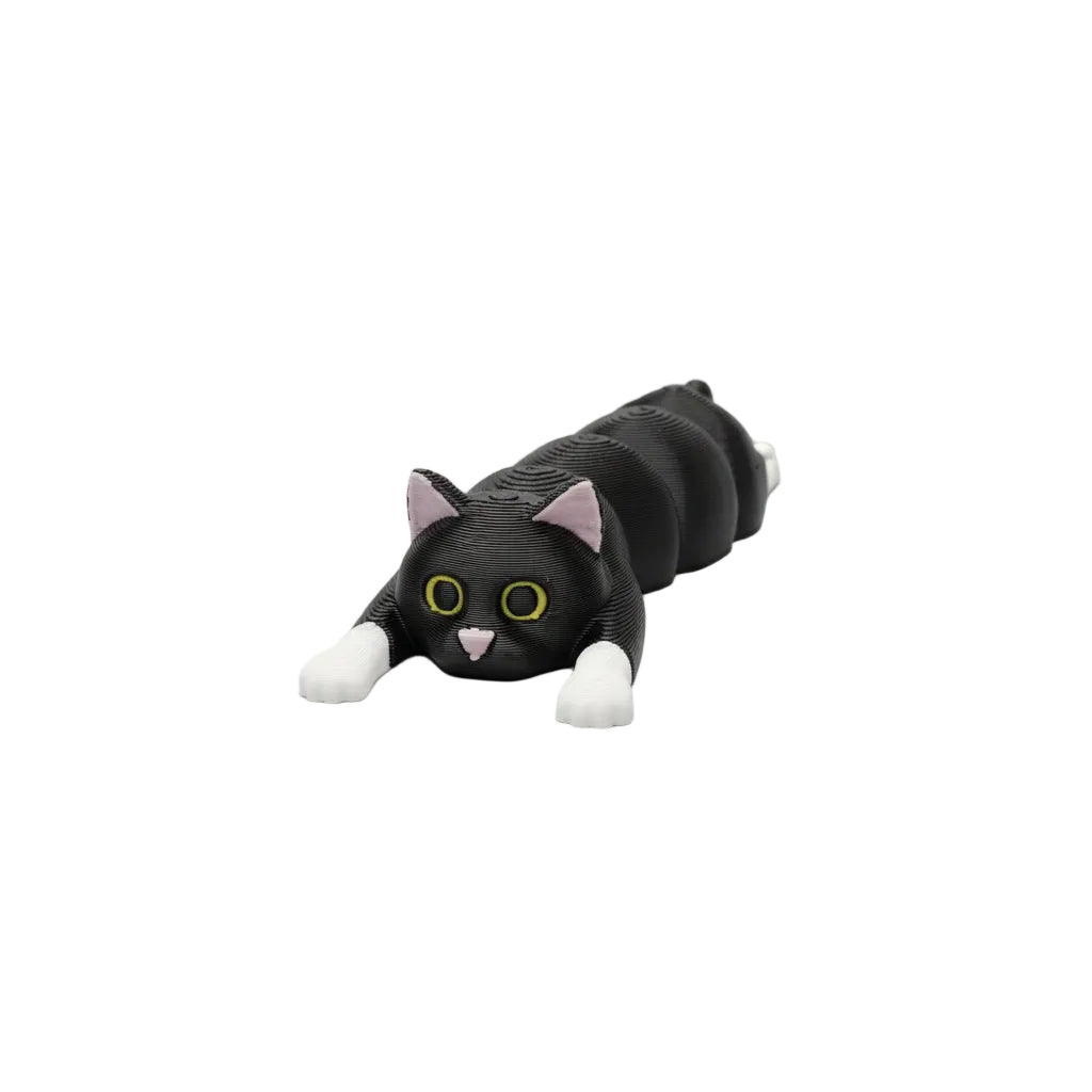 Cat-shaped toy on a wooden surface
