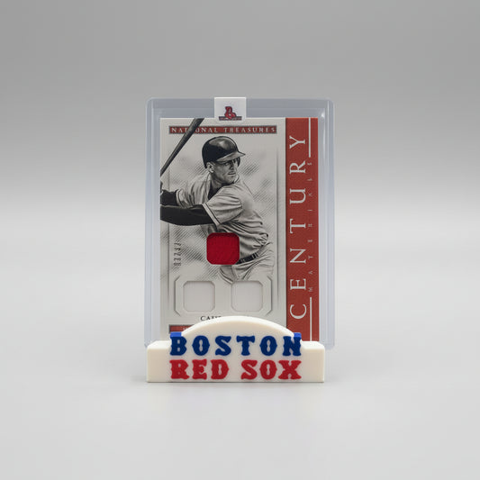Baseball trading card packaging for Boston Red Sox with player image and 'Century' branding.