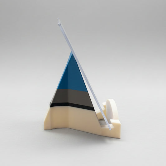 3D Printed Detroit Lions Card Stand - White/Blue