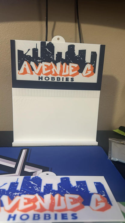 3D Printed Stadium Card Display System with Logo Plate