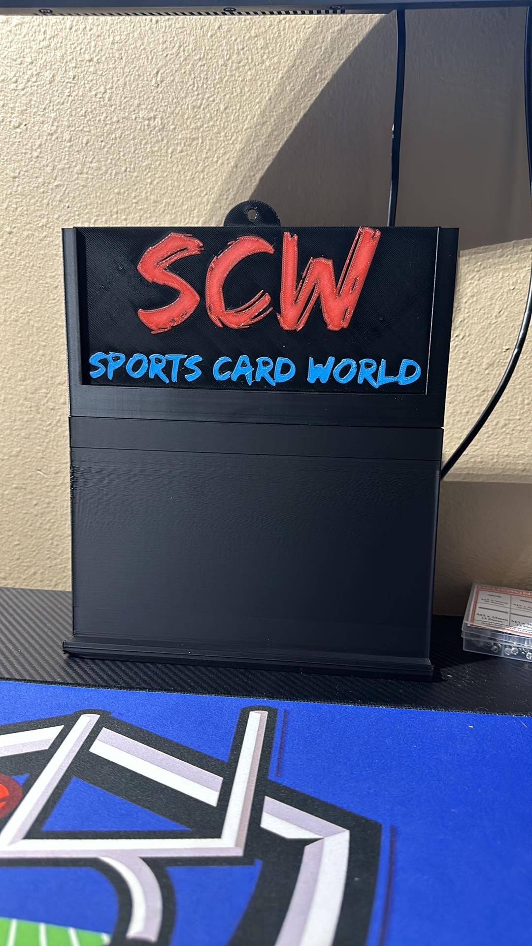 3D Printed Stadium Card Display System with Logo Plate