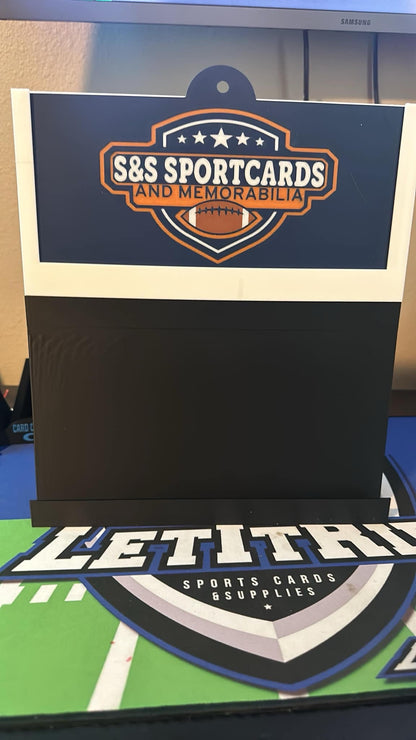 3D Printed Stadium Card Display System with Logo Plate