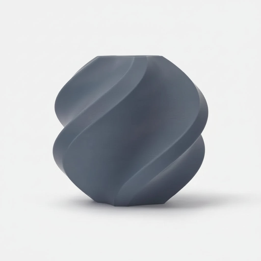 Gray, twisted silicone object on a light gray background with 'RFID' logo.