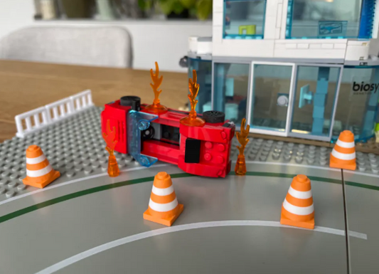3D Printed Lego Inspired Traffic Cones (pack of 5) - Add some life to your next project!