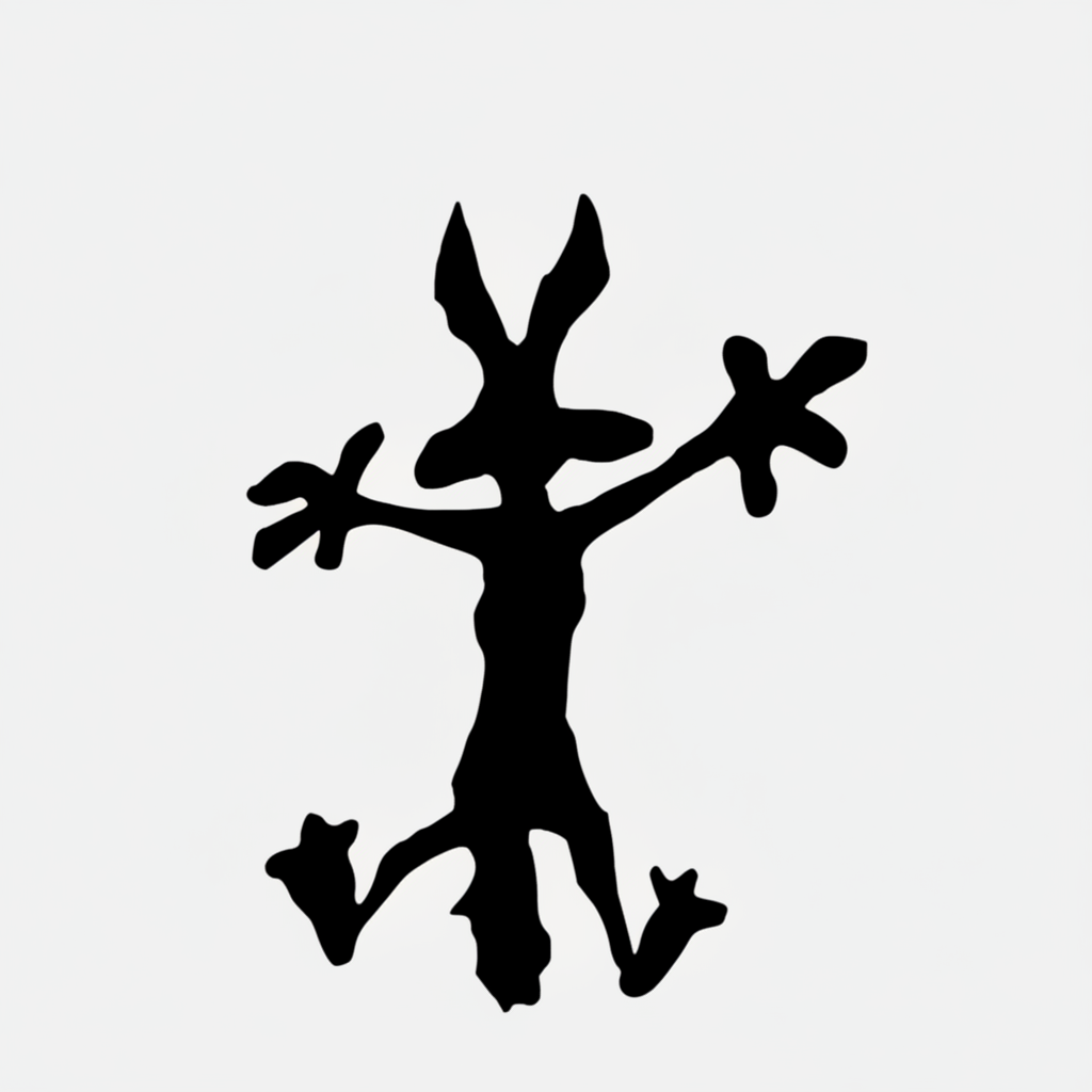 Wile E Coyote Fender Dent Vinyl Decal Waterproof Car Sticker