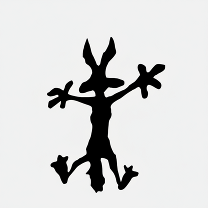 Wile E Coyote Fender Dent Vinyl Decal Waterproof Car Sticker