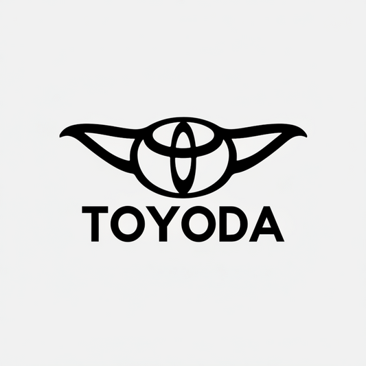 Black Toyota logo with 'TOYODA' text on a white background