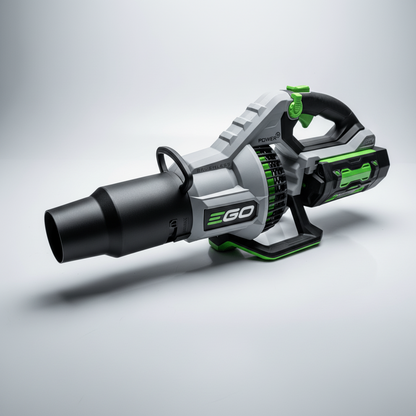 Ego power tool on a gray background