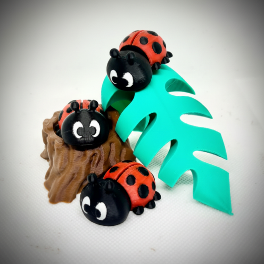Articulated Ladybug 3D Printed Fidget Toy - Flexi Desk Toy