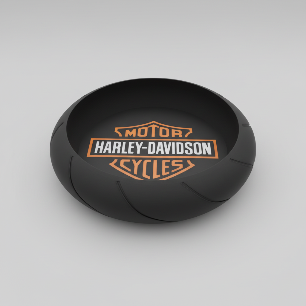 Harley-Davidson logo on a blue background