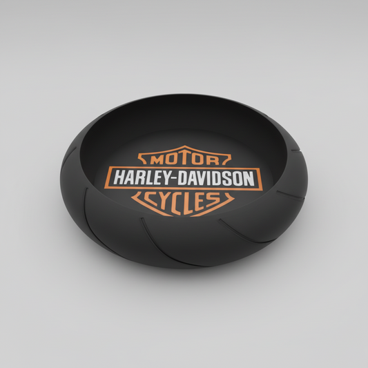 Harley-Davidson logo on a blue background