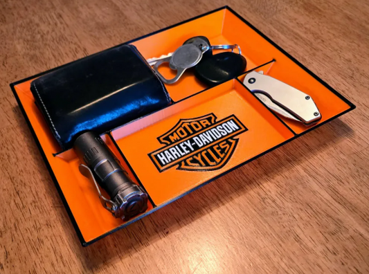 Harley Davidson EDC Dump Tray – 3D Printed 3-Color Desk Organizer