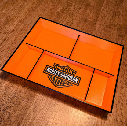 Harley Davidson EDC Dump Tray – 3D Printed 3-Color Desk Organizer