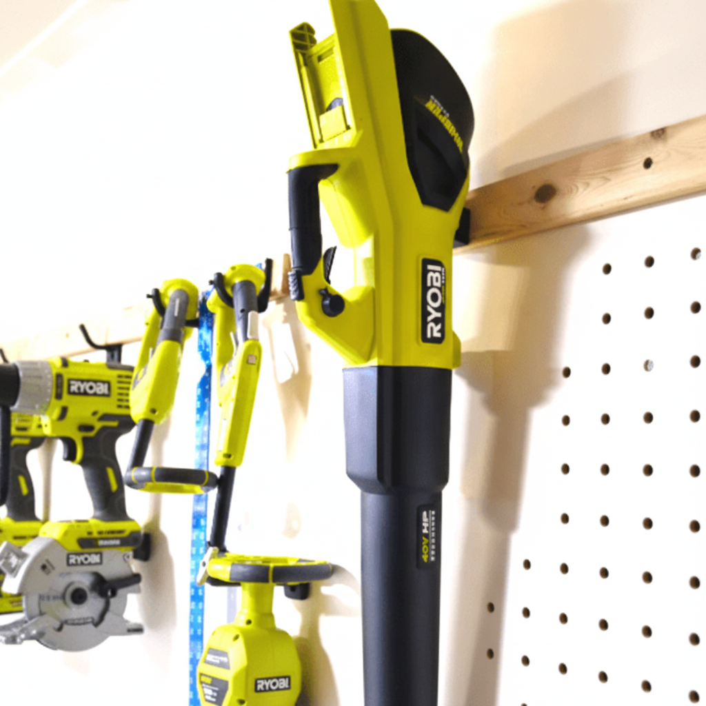 Ryobi power tool on a white background