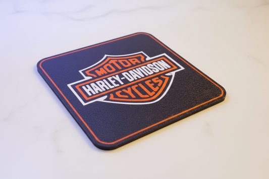 Harley Davidson Coaster 4-Pack | 3D Printed 100mm Collectible