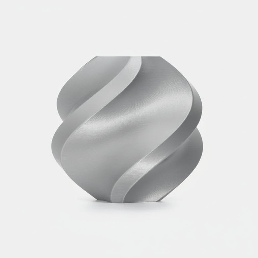 Silver spiral-shaped object with 'RFID' branding on a white background