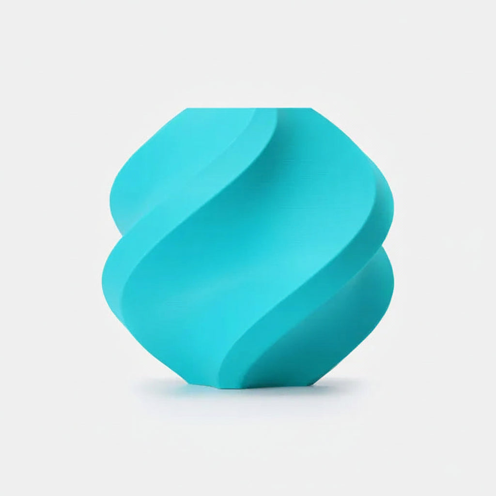 Turquoise silicone object with 'RFID' branding on a light gray background