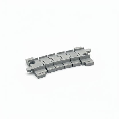 3D-printed mechanical component on a gray background