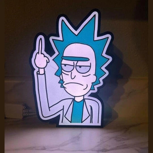 3D Printed Rick & Morty Middle Finger Multi Color LED