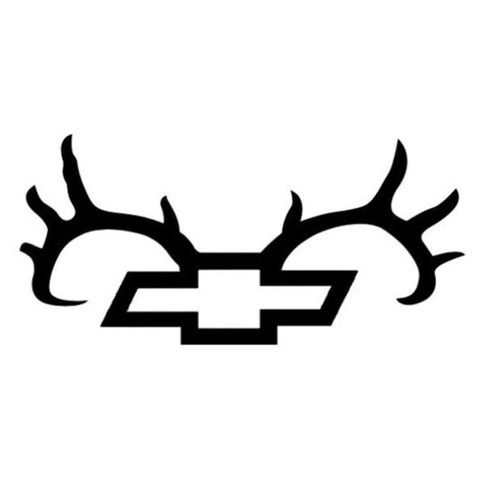 Bowtie with Antlers Bumper Sticker Window Decal