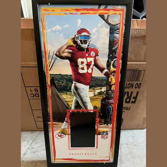 10 x 21 Framed Vinyl Card Display - Travis Kelce