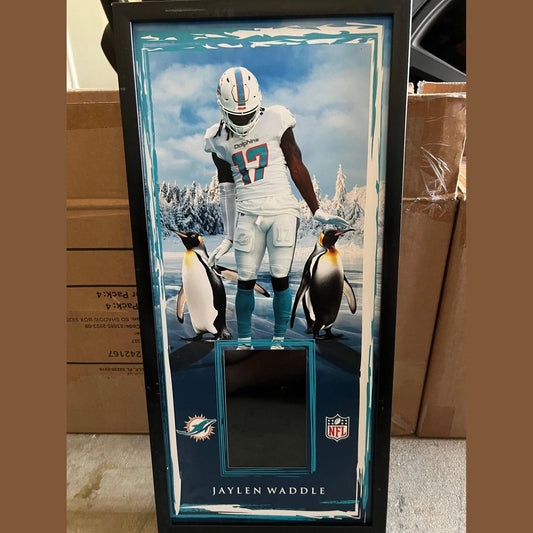 10 x 21 Framed Vinyl Card Display - Jaylen Waddle