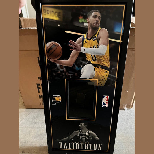 10 x 21 Framed Vinyl Card Display - Tyrese Haliburton