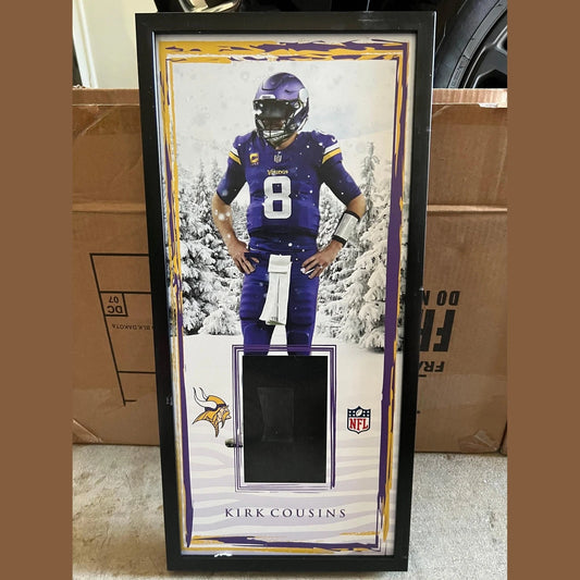 10 x 21 Framed Vinyl Card Display - Kirk Cousins