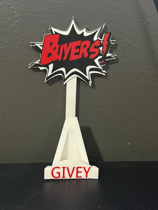 3D Printed Custom Buyer GIVEY Stand White / Red