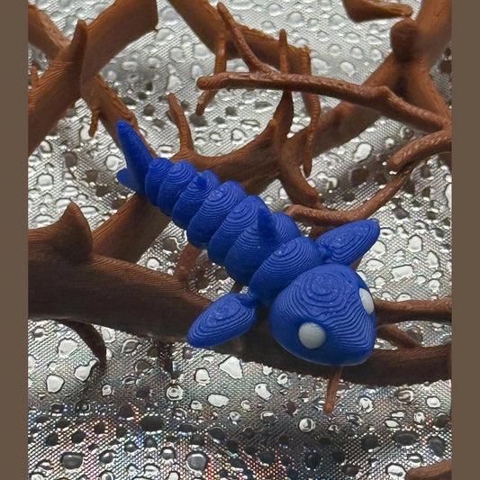 3D Printed Articulated Baby Print-A-Pal Blue Fish - Reel it on in!