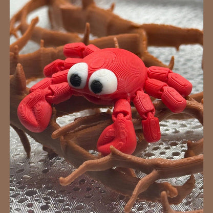 3D Printed Articulated Infant Print-A-Pal Crab- Love at first pinch!