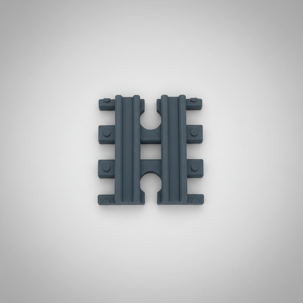 Black metal rail on a textured gray surface