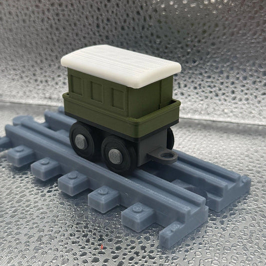 3D Printed Tiny Train Track Passenger Car