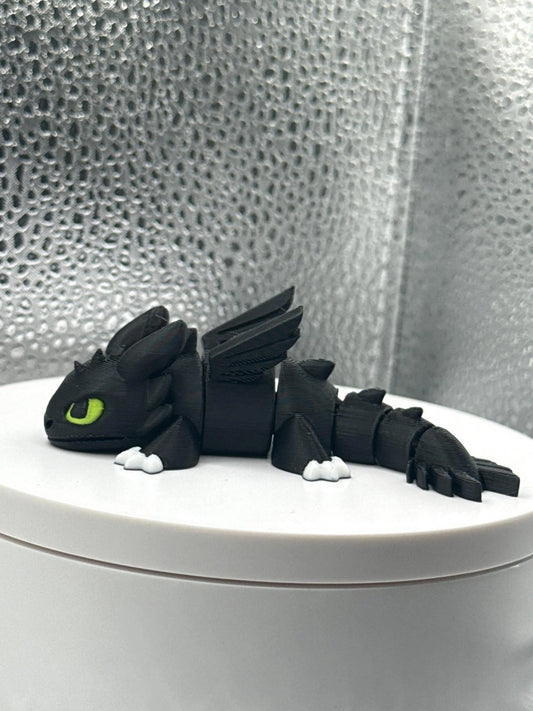 3D Printed Articulated Dragon With Wings