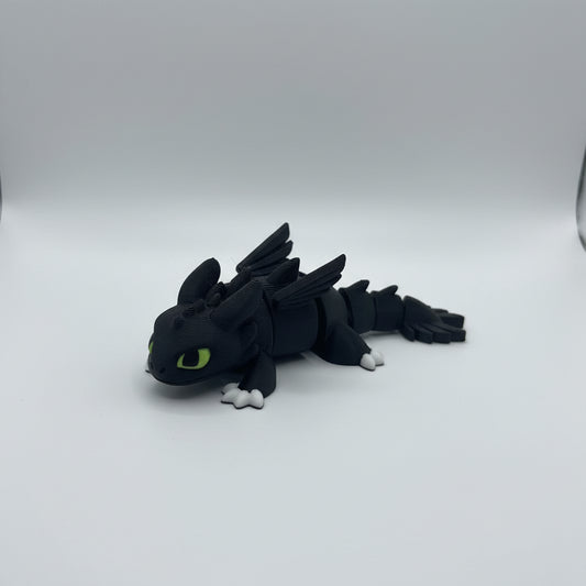 Articulated Dragon Toy with Wings - 3D Printed Fidget Toy