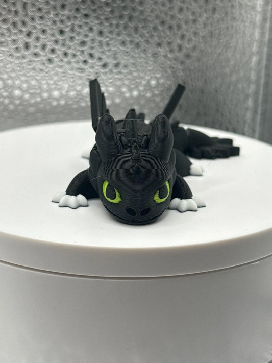 3D Printed Articulated Dragon With Wings