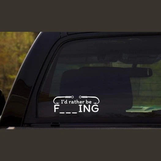 Vinyl "I'd Rather Be Fishing" Car Decal