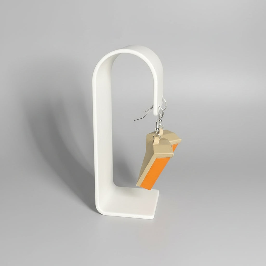 Pumpkin Pie Earring 3D Printed Thanksgiving Jewelry Fall